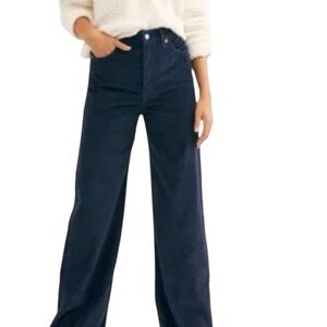 Levi’s Navy Ribcage wide leg cords
